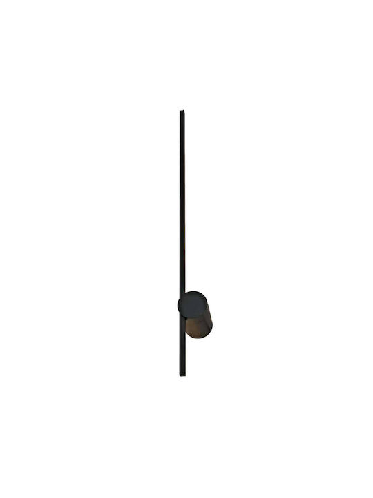 VK Lighting VK/04455/WA/B/W/60 Μοντέρνο Φωτιστικό Τοίχου με Ενσωματωμένο LED και Θερμό Λευκό Φως σε Μαύρο Χρώμα Πλάτους 60cm